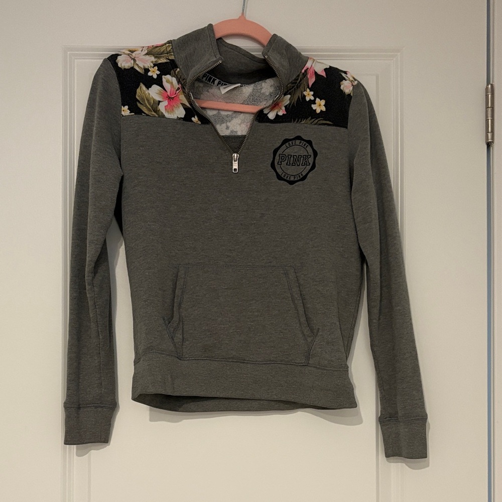 PINK Victoria's Secret Gray Logo Sweatshirt